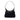 Black Prada Croc Embossed Leather Trimmed Tessuto Shoulder Bag