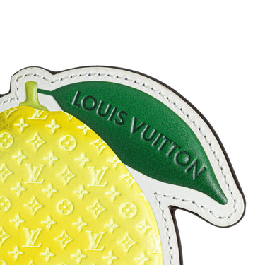 Yellow Louis Vuitton Monogram Lemon Charm Key Chain - Designer Revival