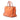 Orange Prada Saffiano Soft Triple Pocket Tote Satchel