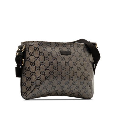 Gray Gucci Small GG Crystal Crossbody Bag - Designer Revival