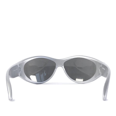 Silver Balenciaga Swift Round Sunglasses