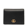 Black Gucci GG Marmont Leather Card Holder - Designer Revival