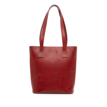 Red Mulberry Leather Tote - Designer Revival