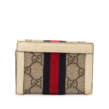 Brown Gucci GG Supreme Ophidia Small Wallet
