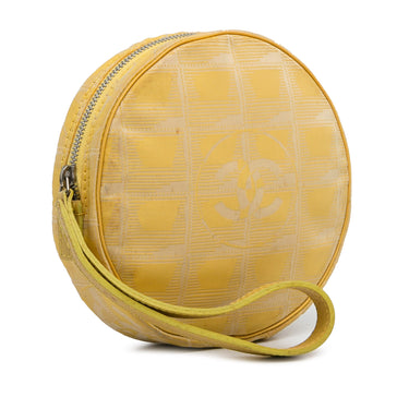 Yellow Chanel New Travel Line Nylon Pouch - Designer Revival