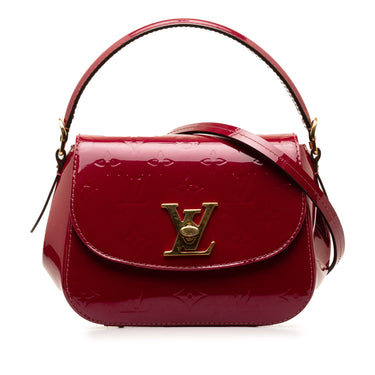 Red Louis Vuitton Monogram Vernis Pasadena Satchel - Designer Revival