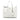 White Prada Large Saffiano Cuir Double Satchel
