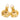 Gold Chanel CC Gold Plated Round Clip On Earrings