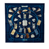 Blue Hermes Carnets de Bal Silk Scarf Scarves - Designer Revival