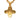 Gold Chanel Triple CC Gold Plated Cross Pendant Necklace