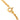 Gold Chanel Triple CC Gold Plated Cross Pendant Necklace