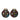 Black Chanel CC Resin No. 5 Button Clip on Earrings