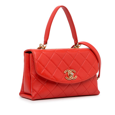 Red Chanel Medium Trendy Spirit Top Handle Bag Satchel