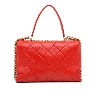 Red Chanel Medium Trendy Spirit Top Handle Bag Satchel