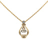 Gold Dior Logo Charm Pendant Necklace - Designer Revival