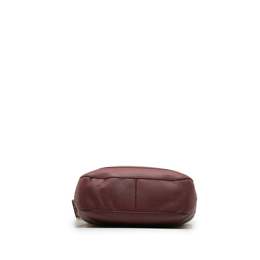 Burgundy Burberry Elmstone Shoulder Bag - Designer Revival