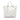 White Prada Soft Calf Open Convertible Tote Satchel