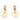 Gold Chanel CC Gold Plated Enamel Star Dangling Push Back Earrings
