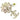Gold Chanel CC Gold Plated Strass Enamel Faux Pearl Flower Drop Push Back Earrings