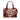 Beige Burberry Patent Trimmed House Check Coated Canvas Hearts Pilgrim Satchel