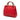 Red Gucci Small Pebbled Calfskin Diana Bamboo Top Handle Tote Satchel