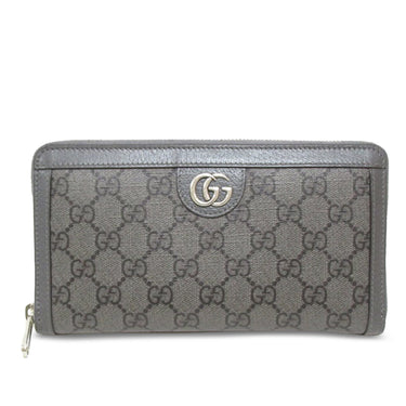 Gray Gucci GG Marmont Zip Around Wallet