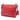 Red Burberry Leather and House Check Canvas Henham Crossbody