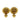 Gold Chanel CC Gold Plated Medallion Clip On Earrings