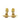 Gold Chanel CC Gold Plated Medallion Clip On Earrings