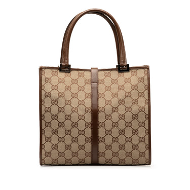 Beige Gucci GG Canvas Jackie Tote