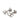 Silver Chanel CC Brass Strass Drop Push Back Earrings