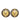 Gold Chanel CC Gold Plated and Graphite Stone Round Clip On Earrings