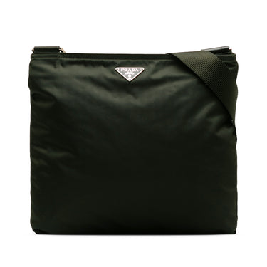 Green Prada Tessuto Crossbody Bag - Designer Revival