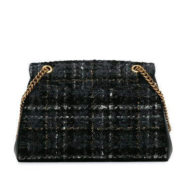 Gray Dolce&Gabbana Tweed Chain Devotion Shoulder Bag - Designer Revival