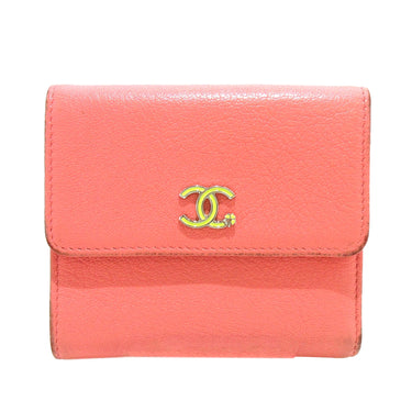 Pink Chanel CC Lucky Clover Calfskin Small Wallet