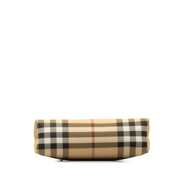 Brown Burberry House Check Canvas Pouch