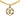 Gold Chanel Gold Plated CC Round Pendant Necklace