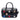 Black Saint Laurent Baby Leather Star Patchwork Classic Duffle Satchel