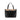 Black Burberry Nova Check Trimmed Leather Handbag