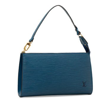 Blue Louis Vuitton Epi Pochette Accessoires Shoulder Bag - Designer Revival
