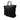 Black Prada Saffiano Trimmed Tessuto Open Convertible Tote Satchel