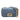 Blue Fendi Small FF Nappa Embossed Chain Midi Baguette Shoulder Bag