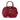 Red Burberry Small Heritage Grain Check Embossed Leather Orchard Bowling Bag Satchel