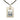 White Chanel Crystal Embellished Resin Card Case Pendant Necklace