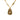 Gold Chanel CC Gold Plated Teardrop Logo Pendant Necklace