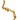 Gold Chanel CC Gold Plated Teardrop Logo Pendant Necklace