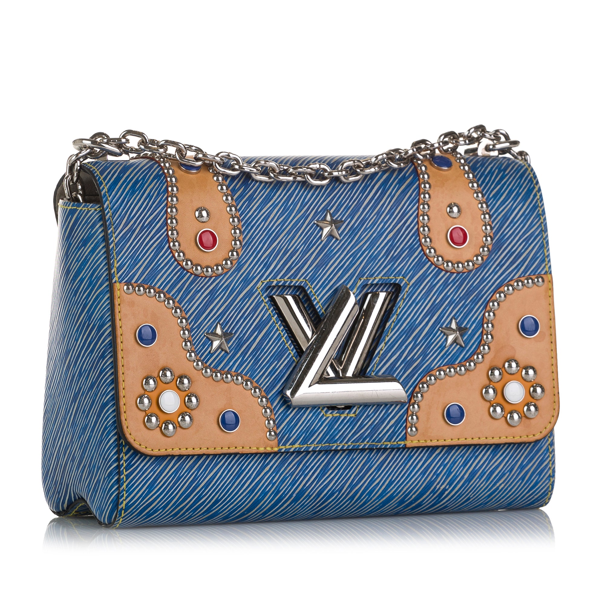 【ヴィンテージ】Rank:S☆LouisVuitton Blue EPI LV Twist MM Louis Vuitton Vintage - Epi Twist MM Bag - Blue - Leather