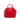 Red Burberry Small Grained Calfskin Cube Satchel