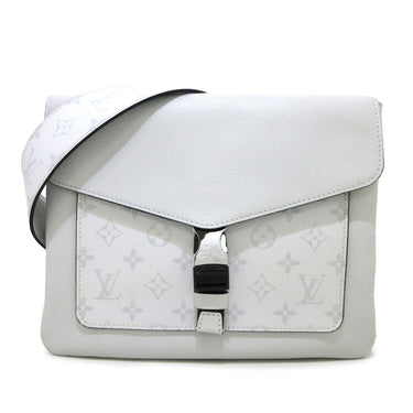 White Louis Vuitton Taigarama Outdoor Flap Messenger Crossbody Bag - Designer Revival