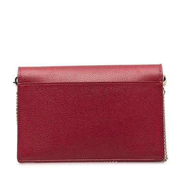 Red Louis Vuitton MyLockMe Chain Pochette Shoulder Bag